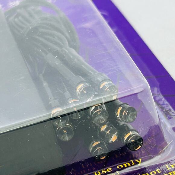 Halloween Led 10 Light Strings Lot of 4 - Lg & Sm Pumpkins Skulls Orange Lights - Picture 4 of 15